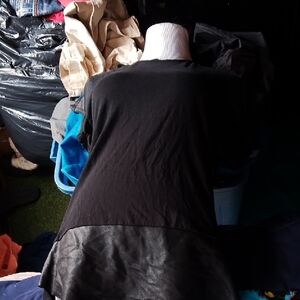 Zara Man Black Crewneck T-Shirt with Subtle Texture